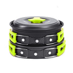 Camping Kit Outdoor Cooking Set Aluminum Equipment Pot Travel Tableware Hiking Picnic