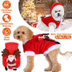 Pet Christmas Clothes Santa Claus Reindeer Antlers  New Year Coat Small Medium Dogs Cats