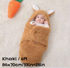 Super Soft Baby Sleeping Bag Fluffy Fleece Newborn, Unisex Baby Wrap For Newborns