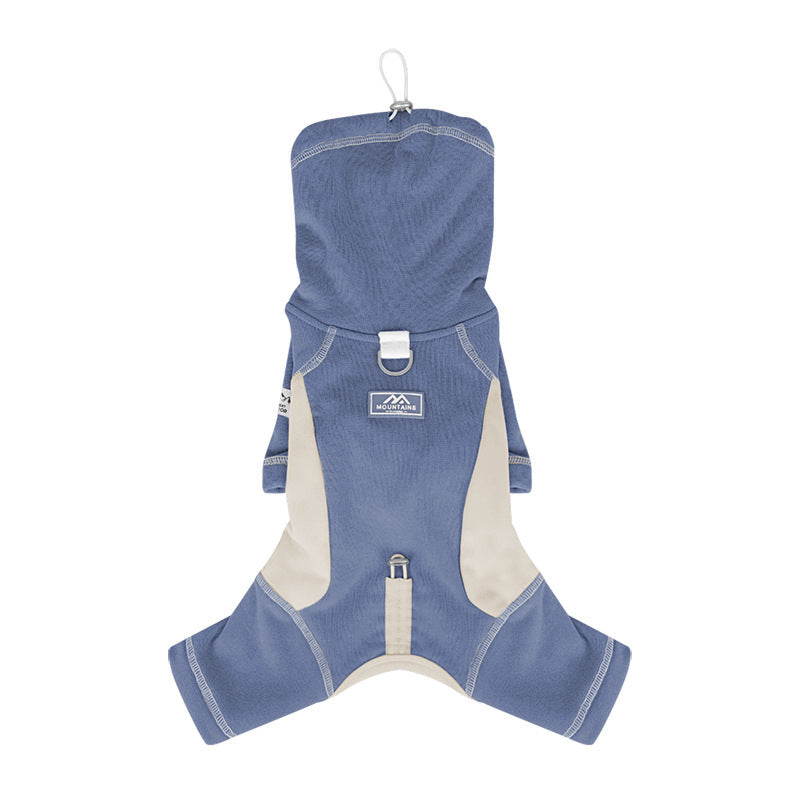 Dog Clothes Autumn Winter Thickened Warm Sporty Style Four-Leg Base Layer