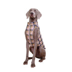 Winter Pet Dog Clothes Heavy Cotton Jacket Plaid Zipper Down Jacket Pets Supplies