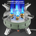 Outdoor Electronic Ignition Stoves High-Power Portable Adjustable Firepower Furnace