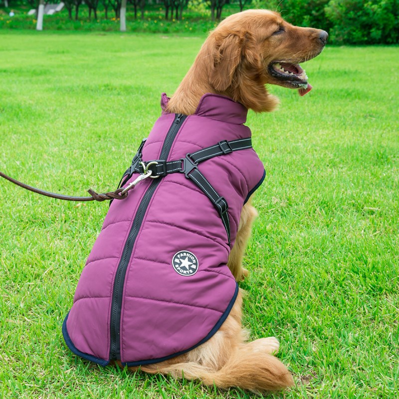 Reflective Large Dog Clothes Cold-proof Warm Pet Coat Waterproof Autumn And Winter Coat
