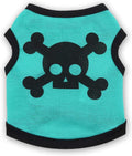 Dog Vest Skull Bones Halloween Cosplay Dog Tank Top Colr Blocking Stretch Cats Costumes