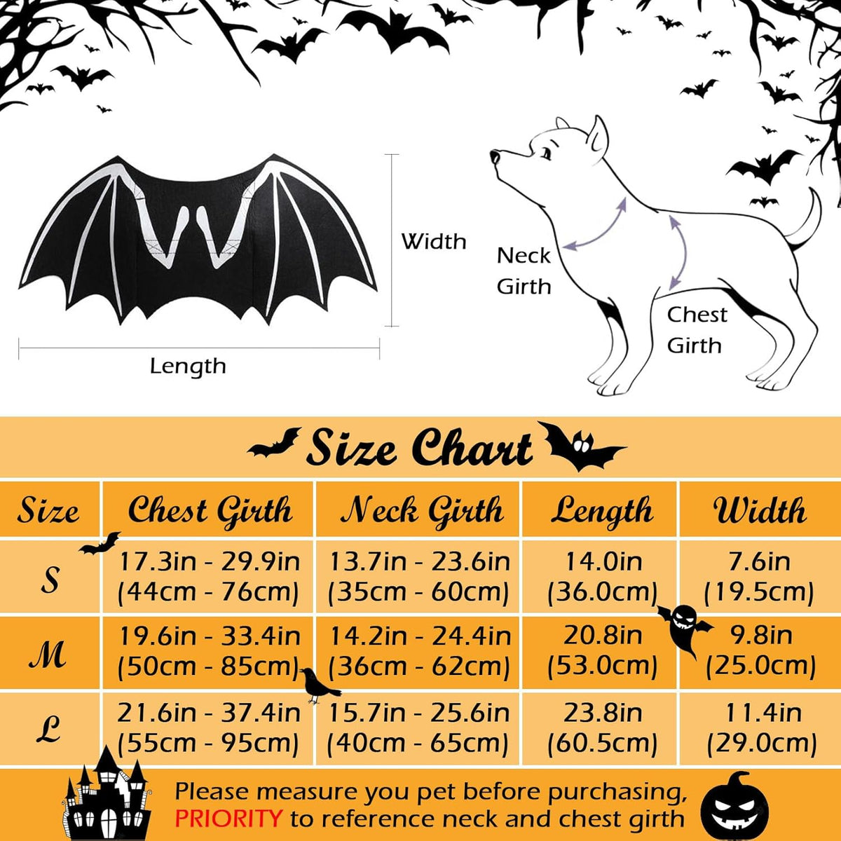Dog Halloween Costumes Bat Costume Cool Luminous Skeleton Bone Bat Wings Pets