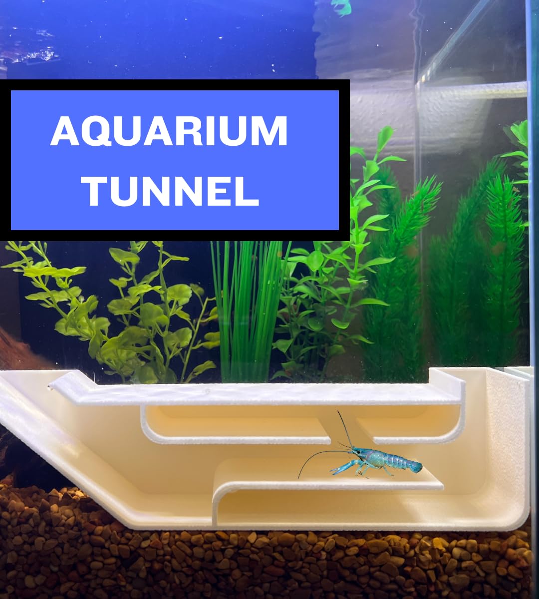 Aquarium X-Large Underground Tunnel Fish & Shrimp Hideout Unique Viewing Tunnel