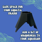 Aquarium Volcano Tunnel for Fish, Shrimp, Loaches, Eels, Amphibians & More Fish Hideout