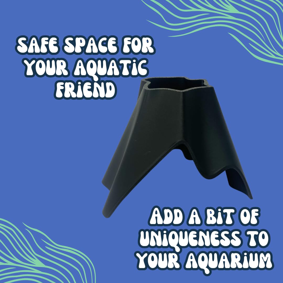 Aquarium Volcano Tunnel for Fish, Shrimp, Loaches, Eels, Amphibians & More Fish Hideout