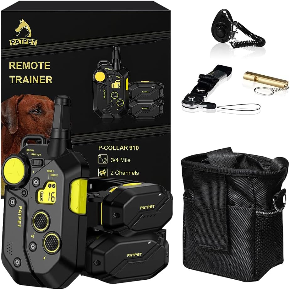 Dog Training Collar Remote Waterproof 3/4 Mile Range Rechargeable