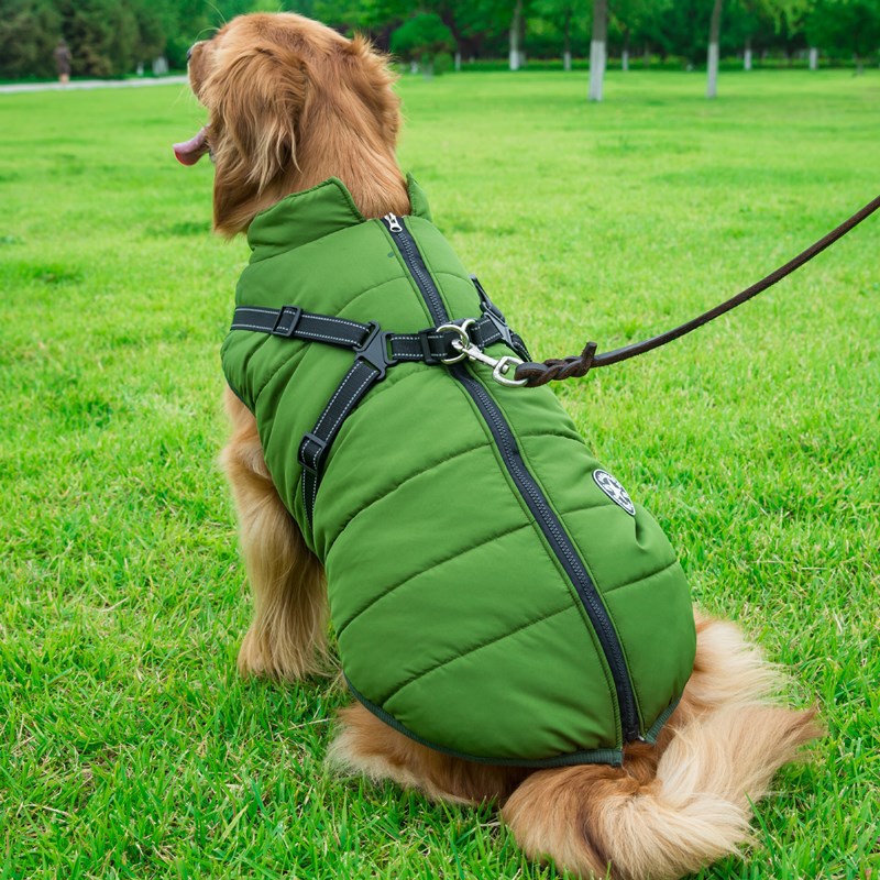 Reflective Large Dog Clothes Cold-proof Warm Pet Coat Waterproof Autumn And Winter Coat