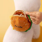 Cartoon Hamburger Chips Design Vest Leash For Cats And Dogs W/ Backpack Escape Proof