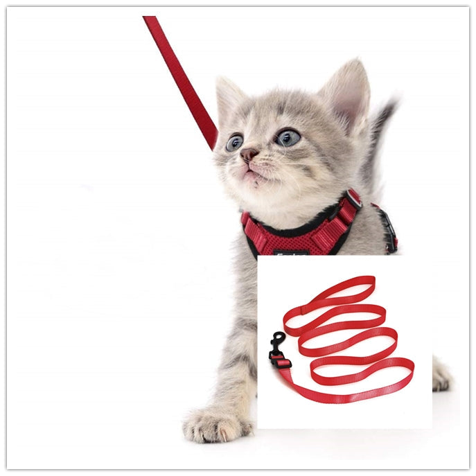 Escape Proof Harness Car Seat Belt Adapter Reflective Soft Mesh Harness For Kitten Puppy