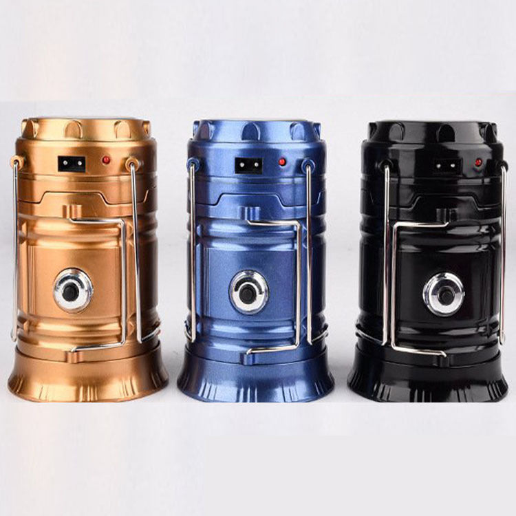 new solar charging type multifunctional telescopic camping lantern lantern outdoor camping