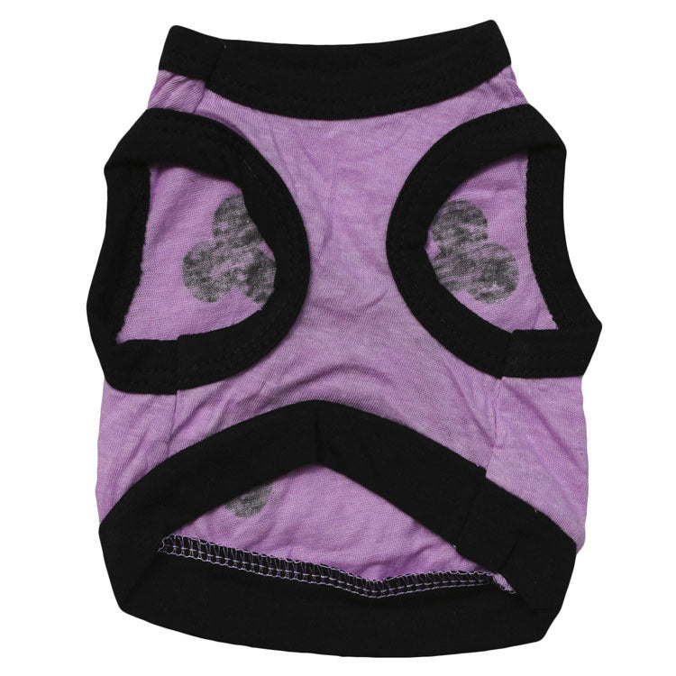 Dog Vest Skull Bones Halloween Cosplay Dog Tank Top Colr Blocking Stretch Cats Costumes