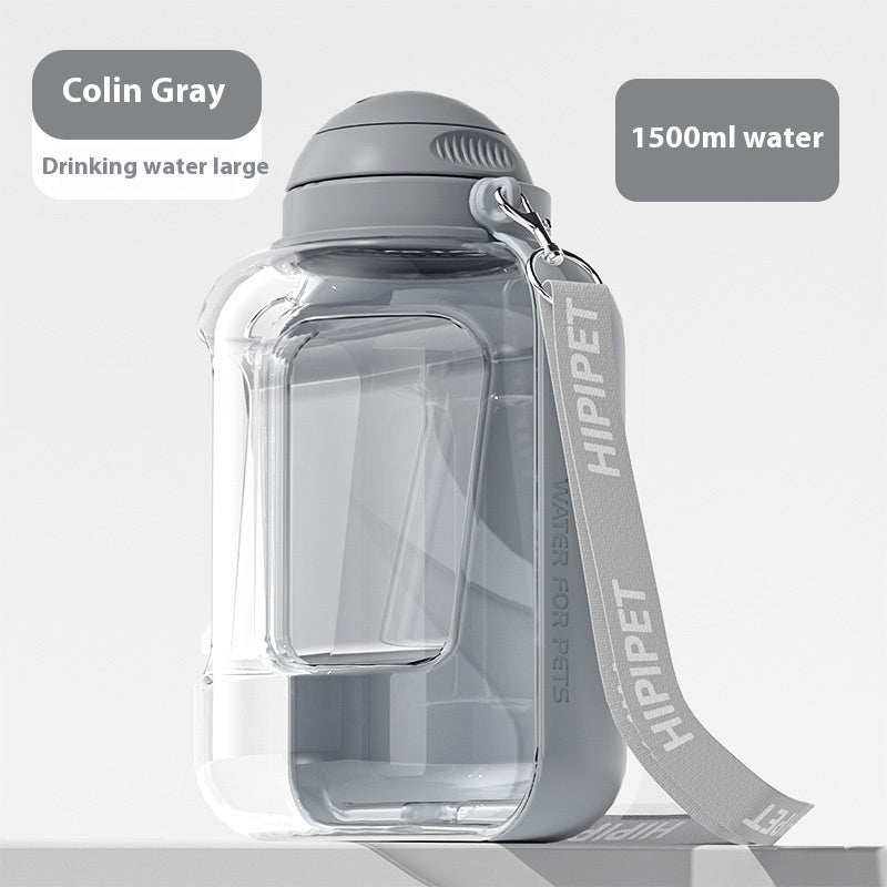 2 In 1 Dog Large Capacity Pets Out Drinking Pot Cat Water Dispenser Portable Water And Food Integrated Bowl