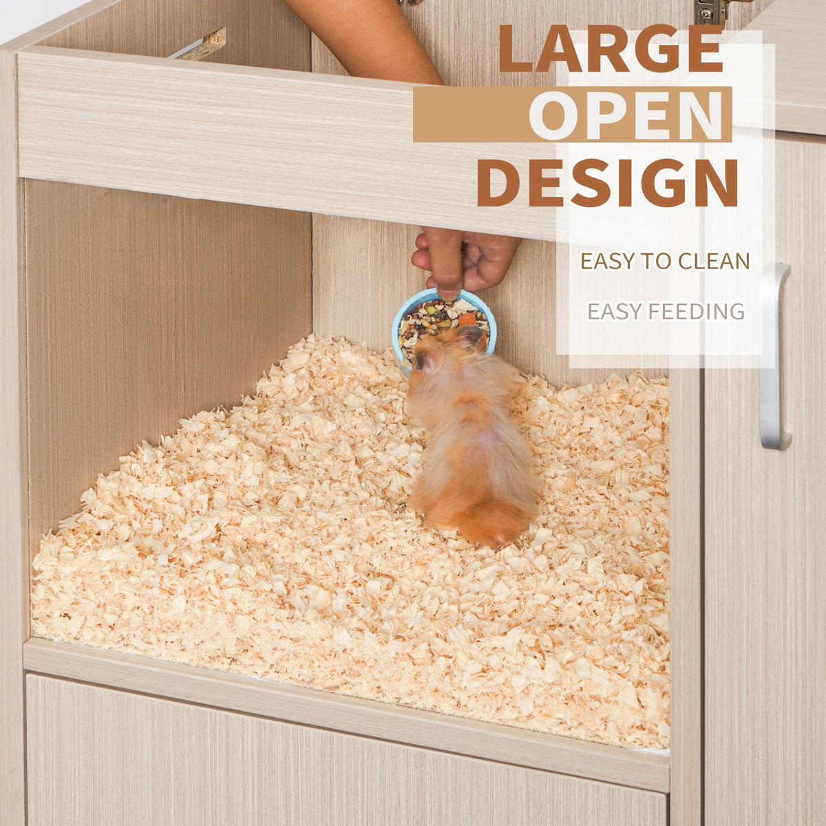 Guinea pig cage, 4 layers of hamster cage wood, with storage cabinet