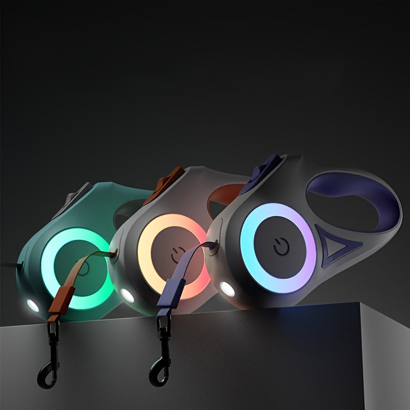 Dog Leash Light Retractable Traction Belt Durable Large Dog Walk Run Automatic Cat Lead
