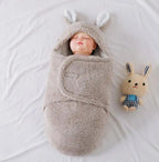 Super Soft Baby Sleeping Bag Fluffy Fleece Newborn, Unisex Baby Wrap For Newborns