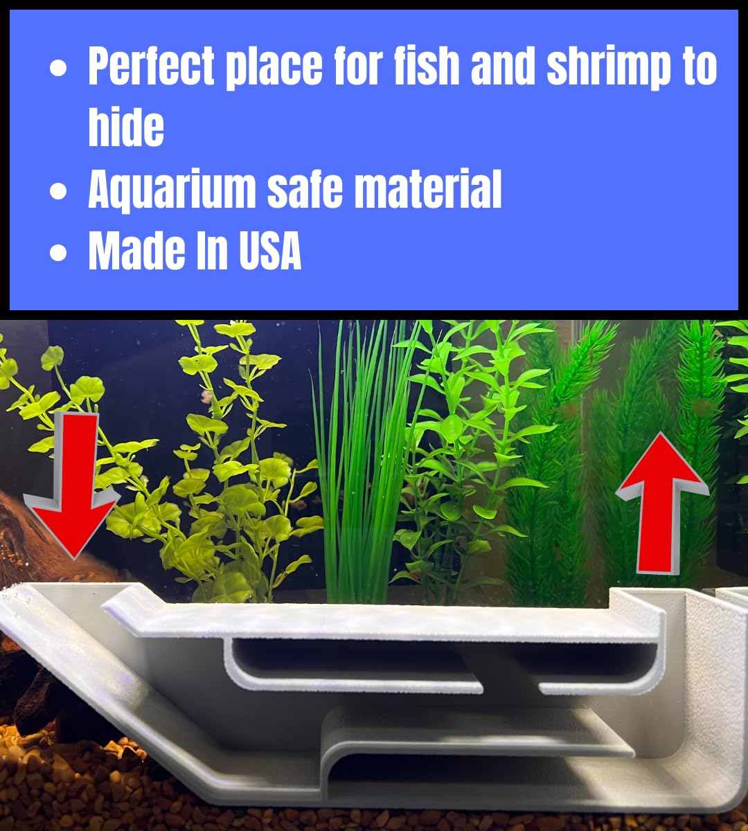 Aquarium X-Large Underground Tunnel Fish & Shrimp Hideout Unique Viewing Tunnel