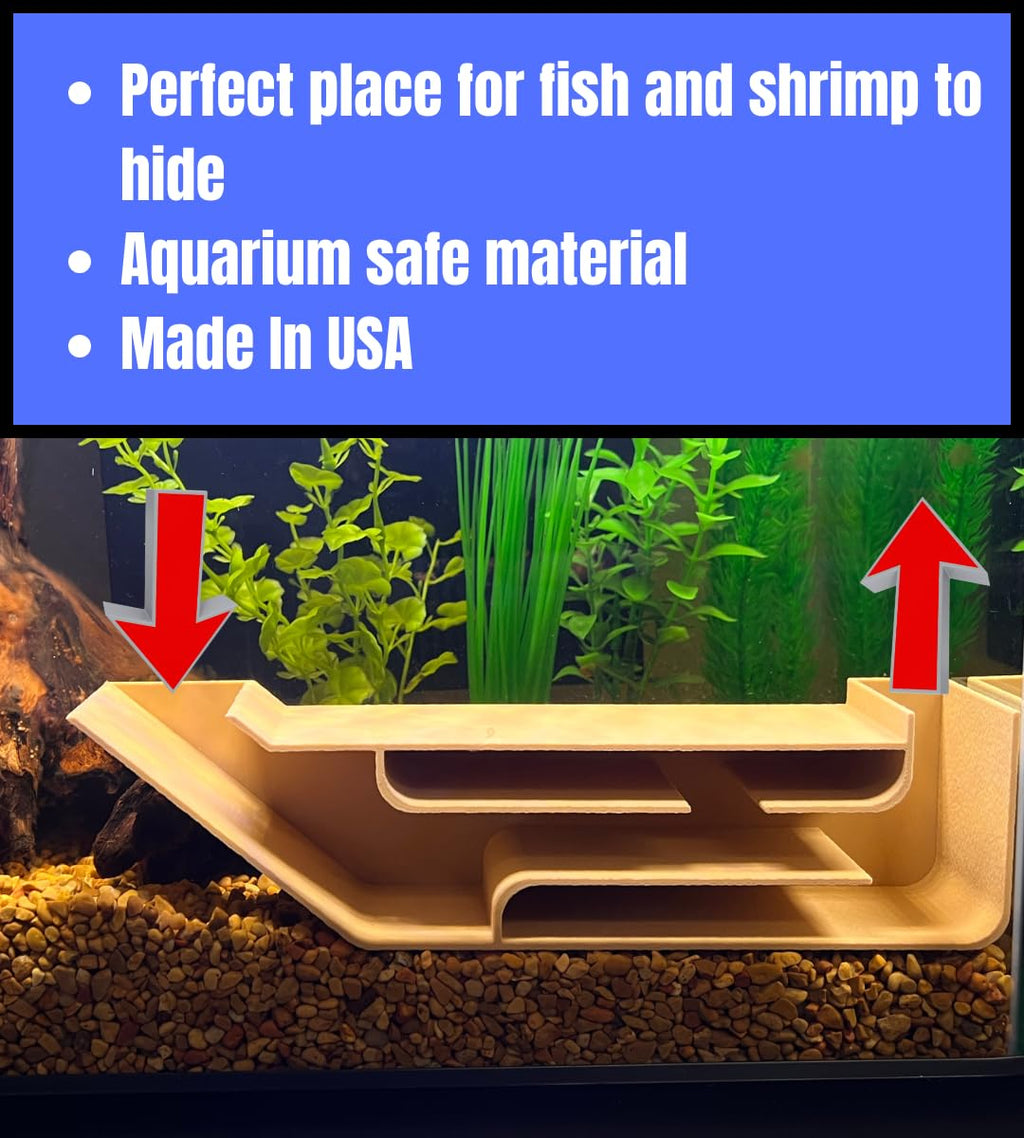 Aquarium X-Large Underground Tunnel Fish & Shrimp Hideout Unique Viewing Tunnel