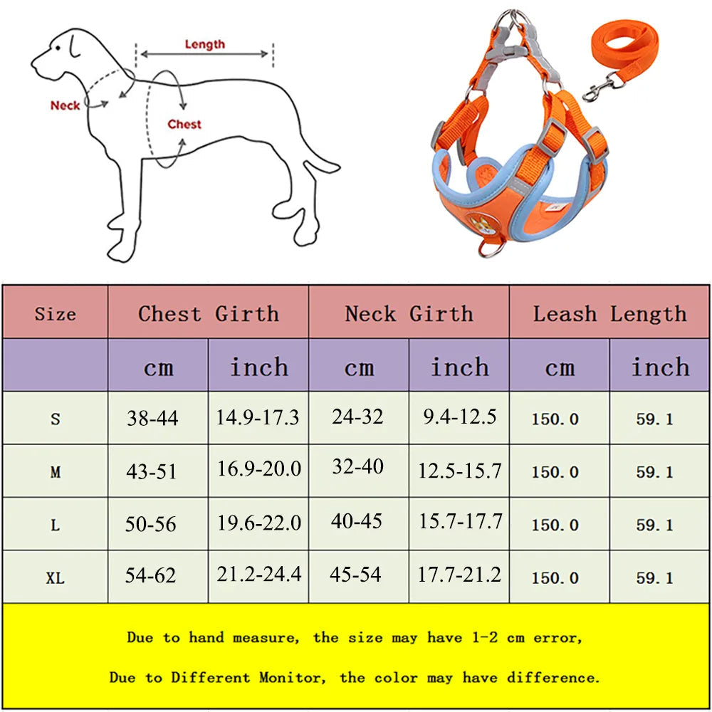 Dog Leash And Harness Set Pet Dog Harness And Leash Set Adjustable Puppy Cat Harness