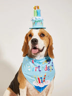Dog Happy Birthday Costume Hats Bowknot Bandana Neckerchief Bibs Banners Party Cat Dog