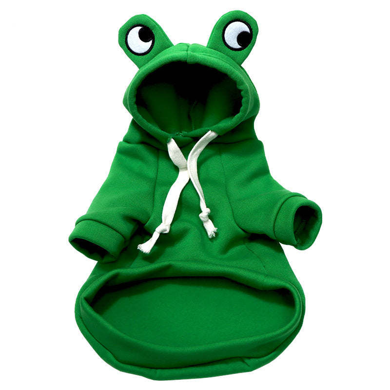 Soft Warm Cat Clothes For Small Dogs Cats Funny Halloween Cosplay Frog Costume Kittens