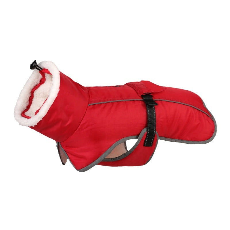 Pet Autumn And Winter Clothes Thick Warm Waterproof Cold-proof Cotton Coat Dog Clothes