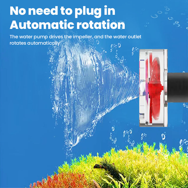 4-Blade Auto-Rotating Fan Kit for Fish Tank Outlet - Accessories, Aquarium Filter Screen