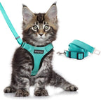 Escape Proof Harness Car Seat Belt Adapter Reflective Soft Mesh Harness For Kitten Puppy