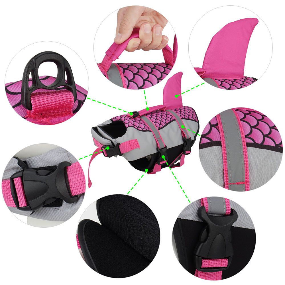 Swim Pet Dog Life Jacket Vest Clothes Life Vest Collar Harness Pets Swimming