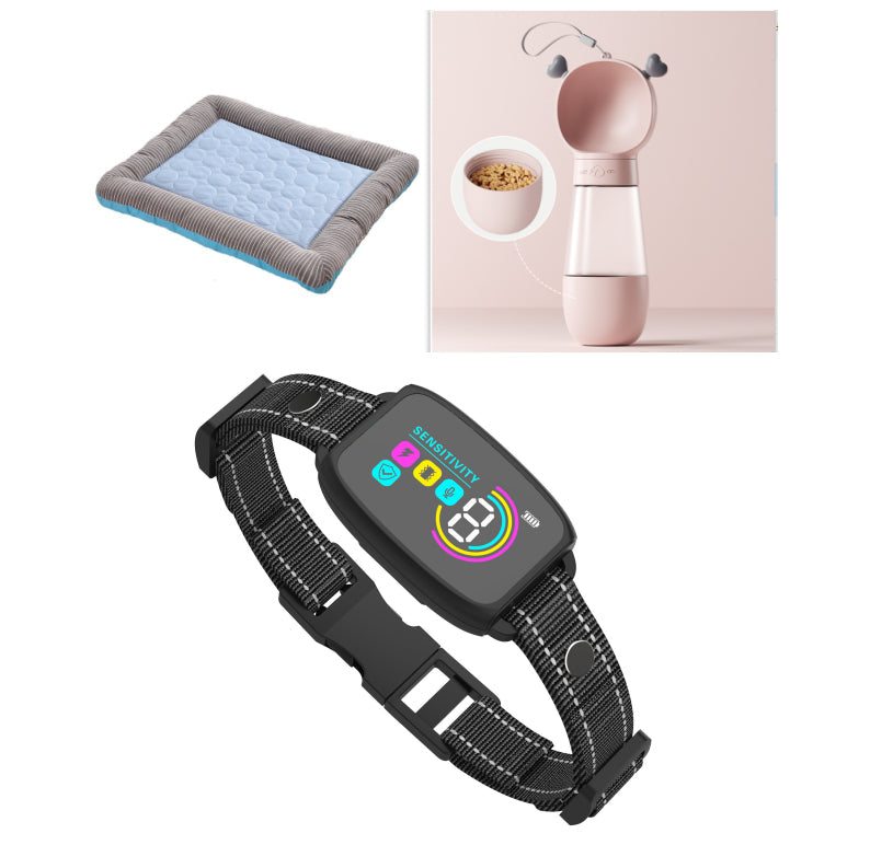 Smart Automatic Anti Barking Dog Collar Rechargeable HD Digital Display Waterproof