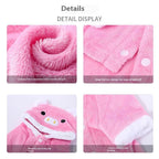 Fleece-lined Thermal Coral Fleece Pig Pet Costume Cat Clothes Small Dog