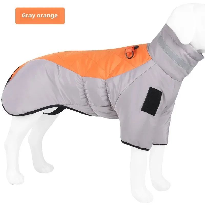 Waterproof Large Dog Jacket Warm Clothes Coat French Dog Reflective Cold Weather Coats