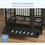 PawHut 36" Heavy Duty Dog Crate Metal Cage Kennel