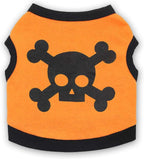 Dog Vest Skull Bones Halloween Cosplay Dog Tank Top Colr Blocking Stretch Cats Costumes