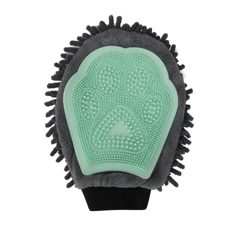 Pet Bathing Brush 2-in-1 Glove For Brushing, Massaging, Drying Grooming Kit For Dog Cat