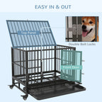 PawHut 36" Heavy Duty Dog Crate Metal Cage Kennel