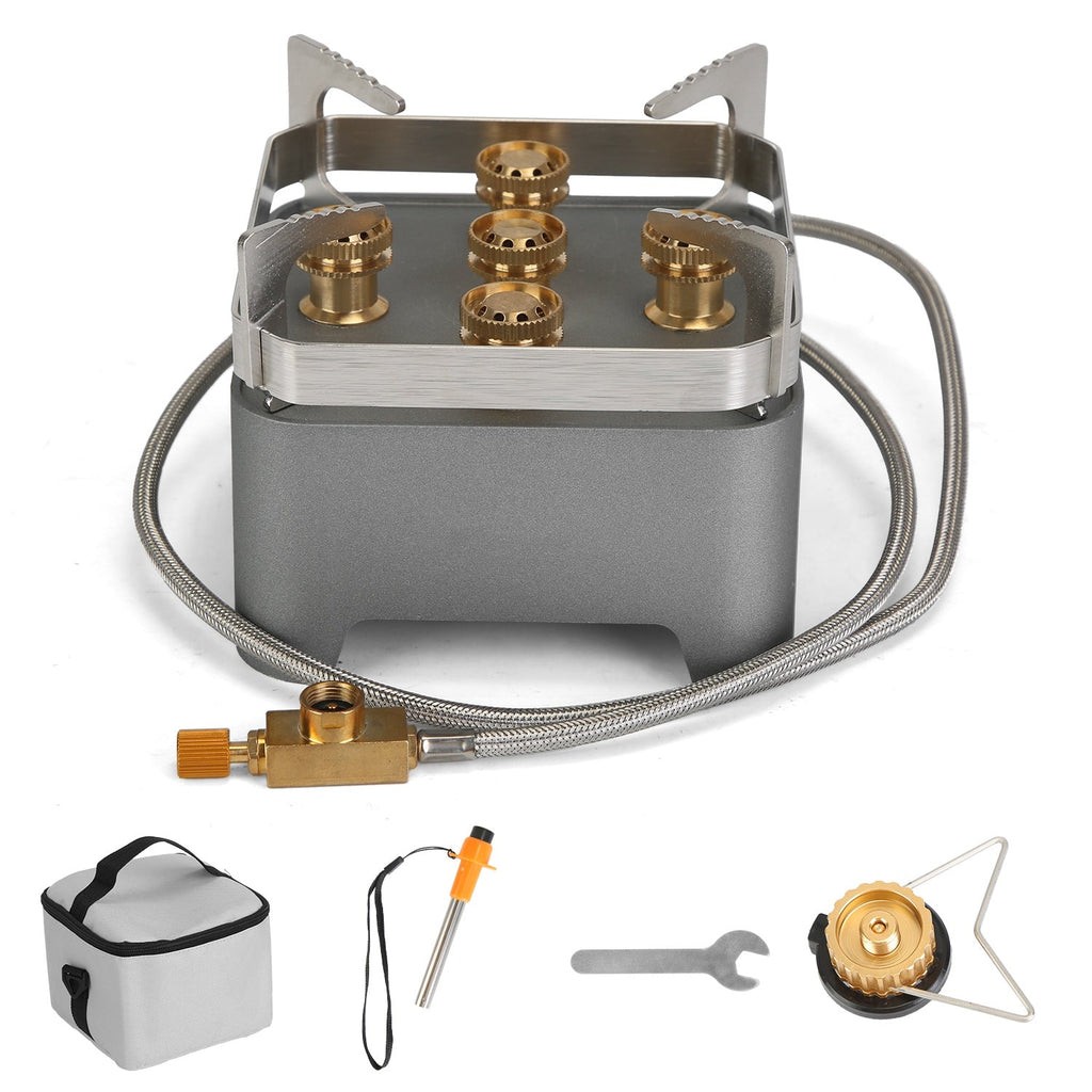 12000W Portable Camping Stove Windproof Backpacking Burner with Carrying Case Igniter.