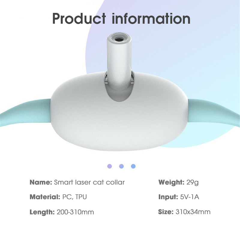 Automatic Cat Toy Smart Laser Teasing Cat Collar Electric USB Charging Kitten Amusing Toys