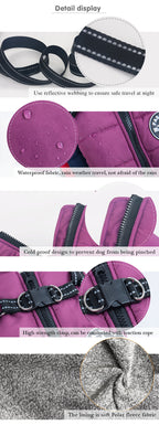 Reflective Large Dog Clothes Cold-proof Warm Pet Coat Waterproof Autumn And Winter Coat