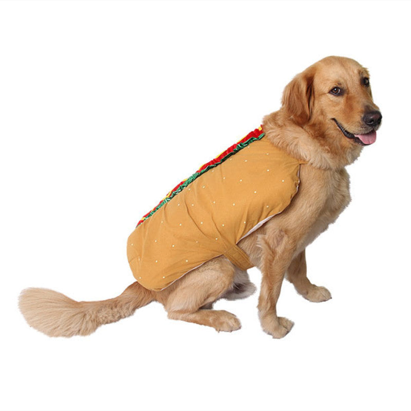 Pet Dog and Cat Costume, Cute Hot Dog Sandwich, Funny Hot Dog Clothes, Cat Costume