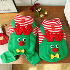 Christmas Pet Dogs Cats Coats Dress Up Costume Elk Pocket Sweatshirt Teddy