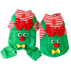 Christmas Pet Dogs Cats Coats Dress Up Costume Elk Pocket Sweatshirt Teddy