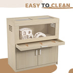 Squirrel Cage, Wood w/ Independent Storage Cabinet Easy View Acrylic Panels
