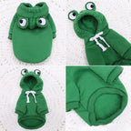 Soft Warm Cat Clothes For Small Dogs Cats Funny Halloween Cosplay Frog Costume Kittens