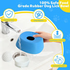 Pet Slow Feeder Non-Slip Spherical Dog Licking Bow For Liquid Treats Bone Broth Yogurt