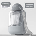 2 In 1 Dog Large Capacity Pets Out Drinking Pot Cat Water Dispenser Portable Water And Food Integrated Bowl