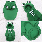 Soft Warm Cat Clothes For Small Dogs Cats Funny Halloween Cosplay Frog Costume Kittens