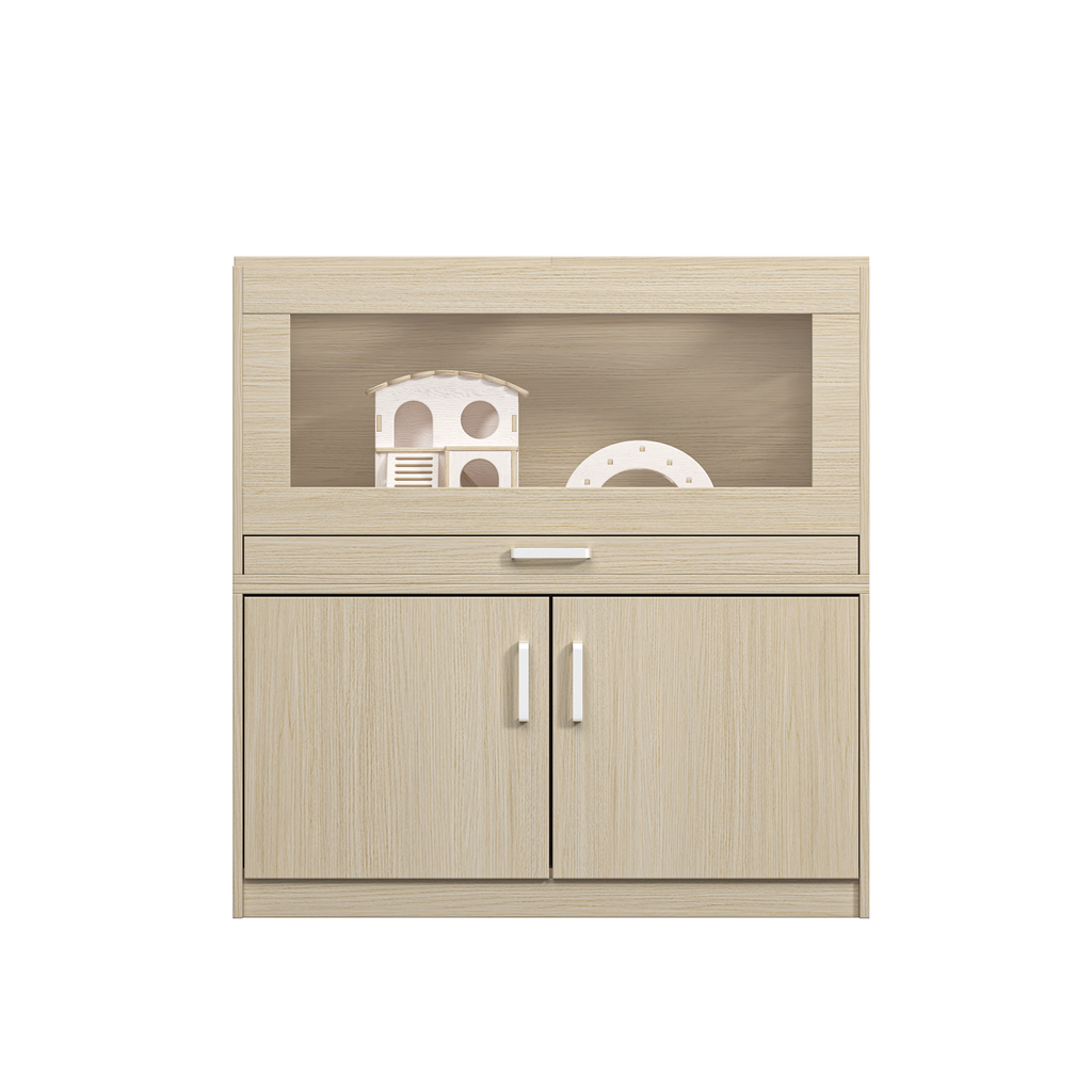 Squirrel Cage, Wood w/ Independent Storage Cabinet Easy View Acrylic Panels